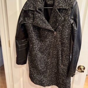 Laundry by Design Black and Gray Leather Jacket